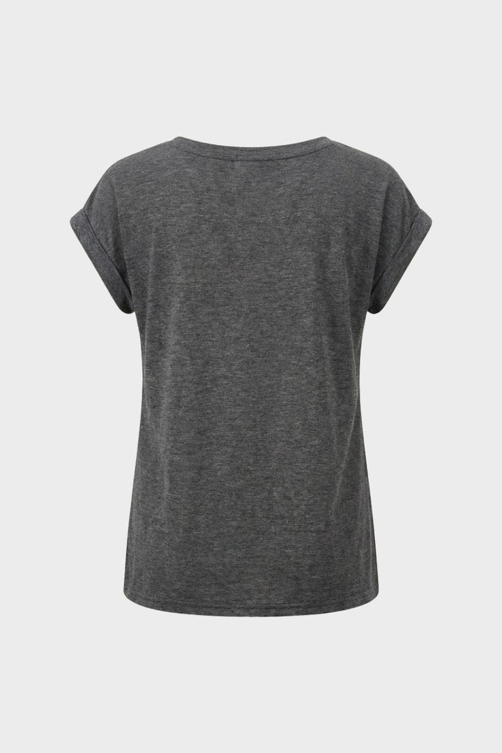 Damen Basic Tee – Loose Crew – Detail-Ansicht