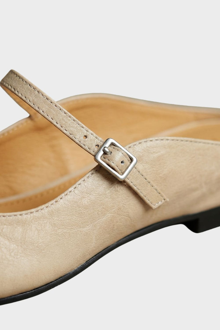 Damen Bequeme Pantoletten | Beige