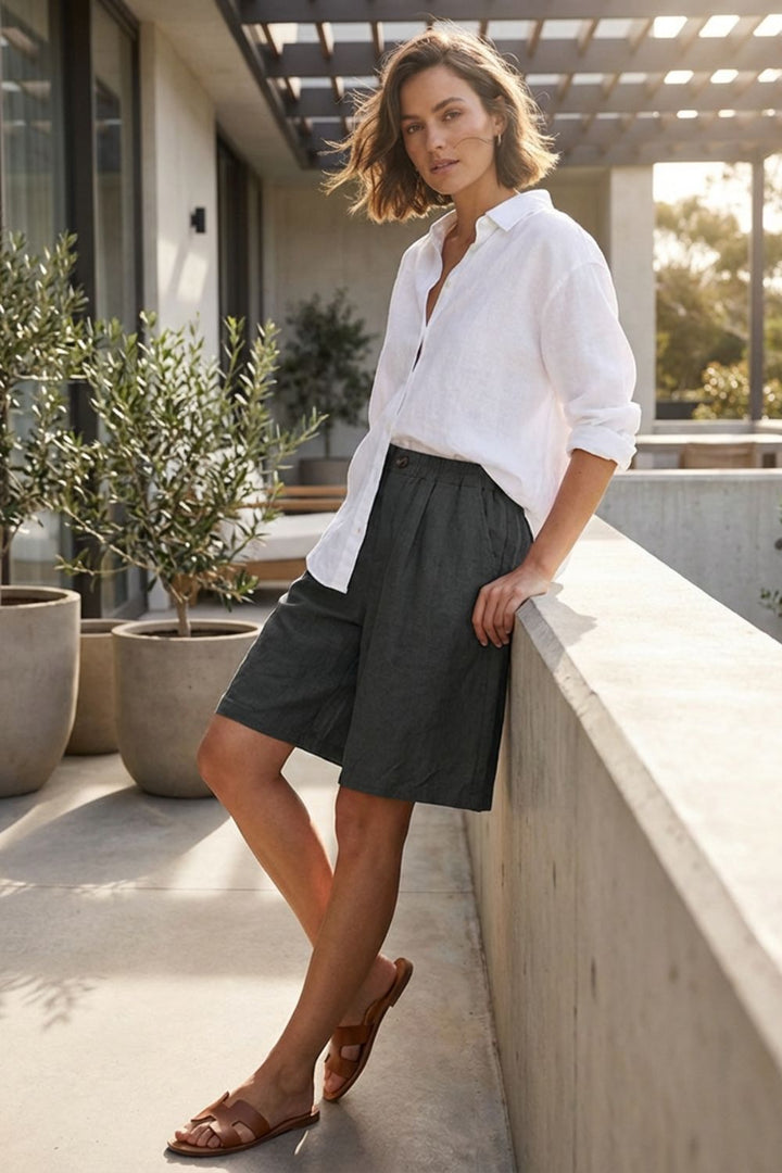 Damen Bermuda Shorts – Leinen – Größen-Übersicht