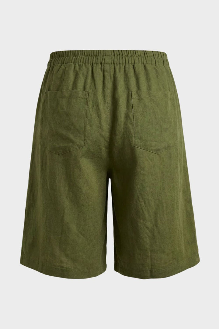 Damen Bermuda Shorts – Leinen – Detail-Ansicht