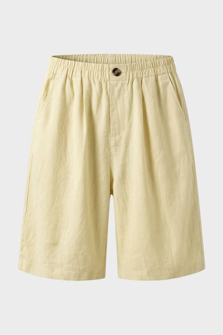 Damen Bermuda Shorts – Leinen – Material-Detail