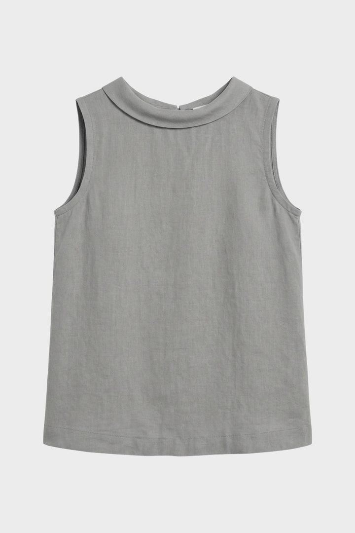 Damen Bluse ärmellos mit Rundhals