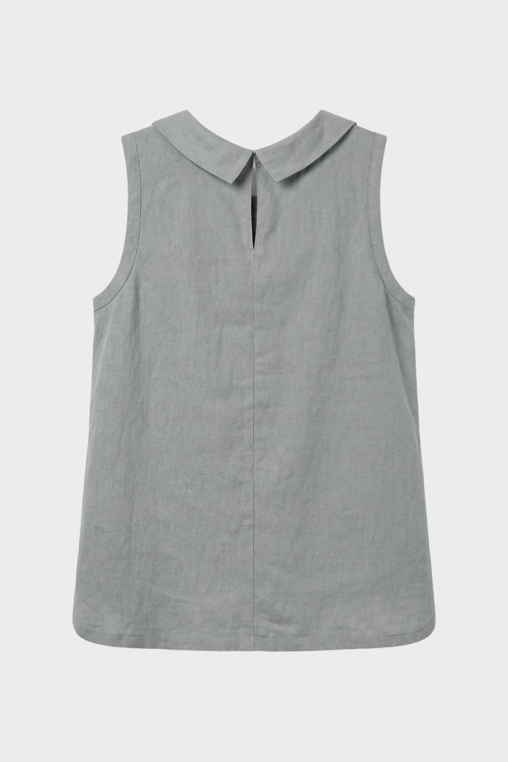Damen Bluse ärmellos mit Rundhals