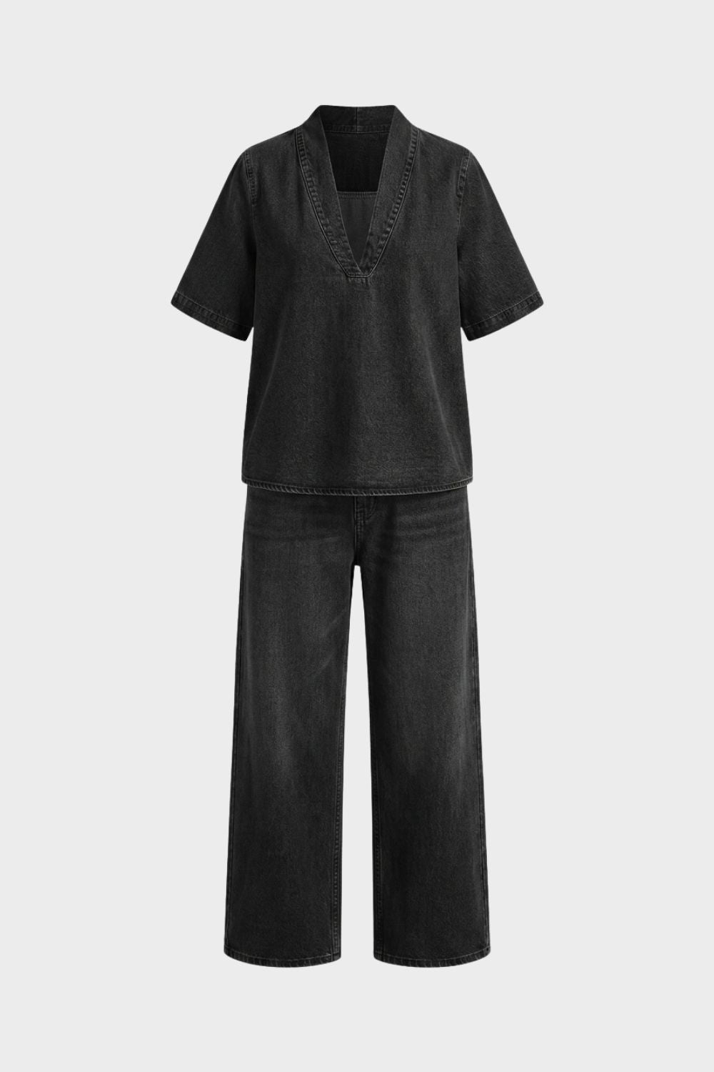 Damen Casual Set | V-Ausschnitt und Hose – Hauptansicht
