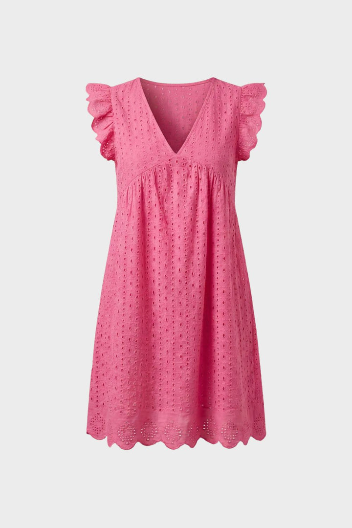 Damen Eyelet Minikleid – Babydoll – Pass-Bild