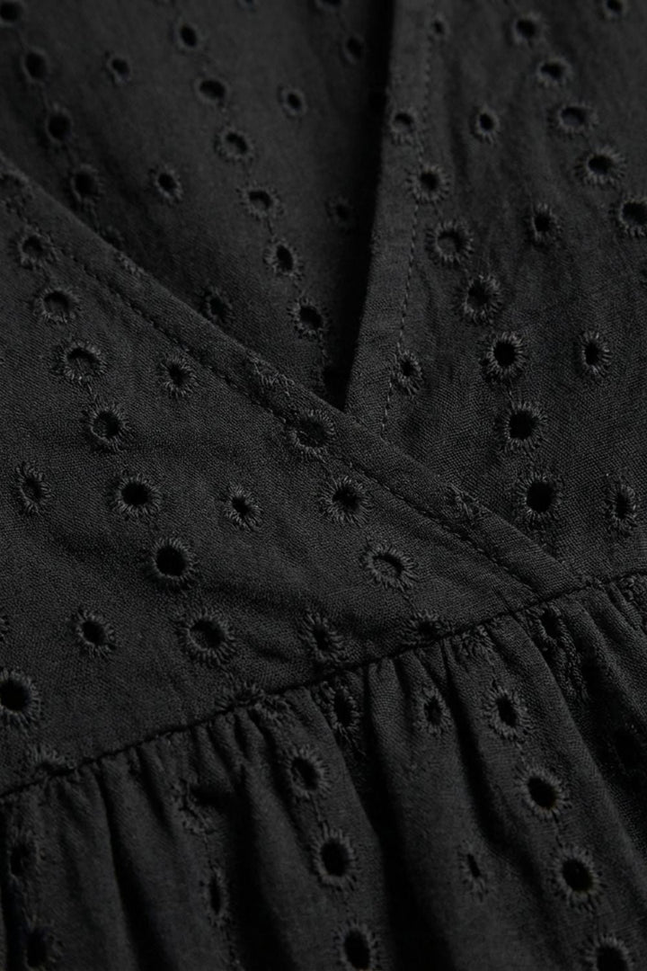 Damen Eyelet Minikleid – Babydoll – Profil-Ansicht