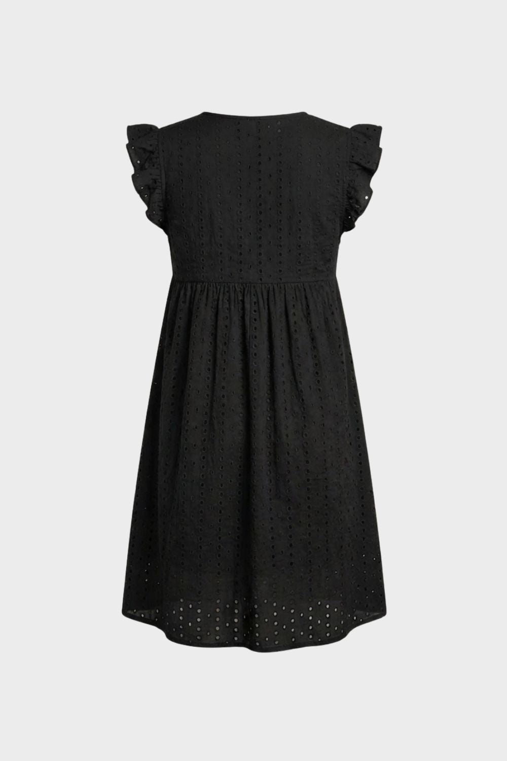 Damen Eyelet Minikleid – Babydoll – Detail-Ansicht