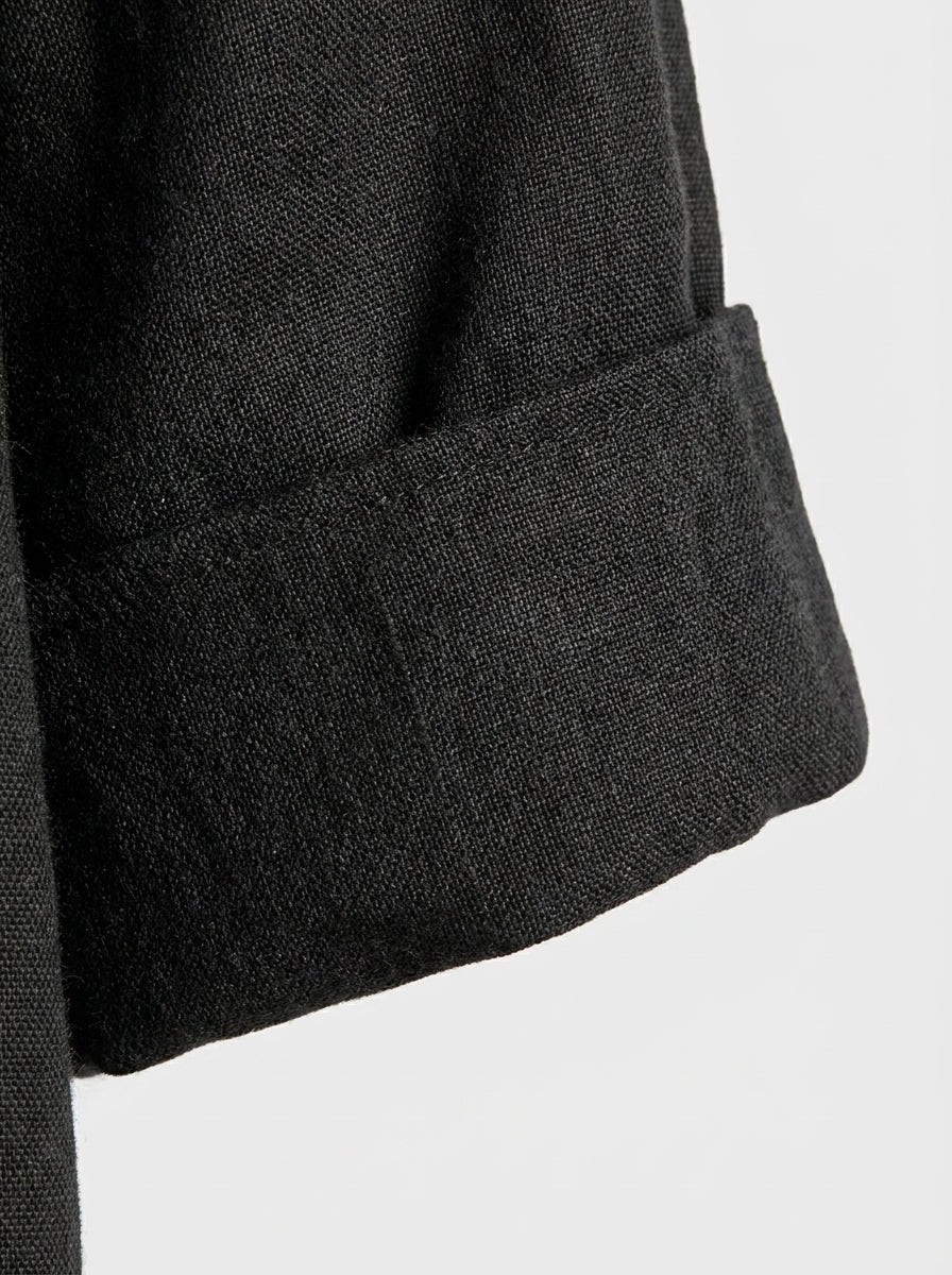 Damen Hemdblusenkleid lang mit Knopfleiste