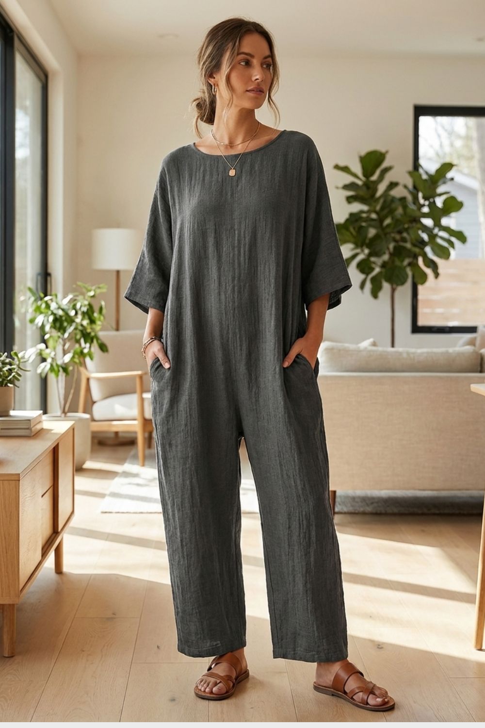 Damen Kaftan Maxikleid | Fledermaus – Sicht von oben