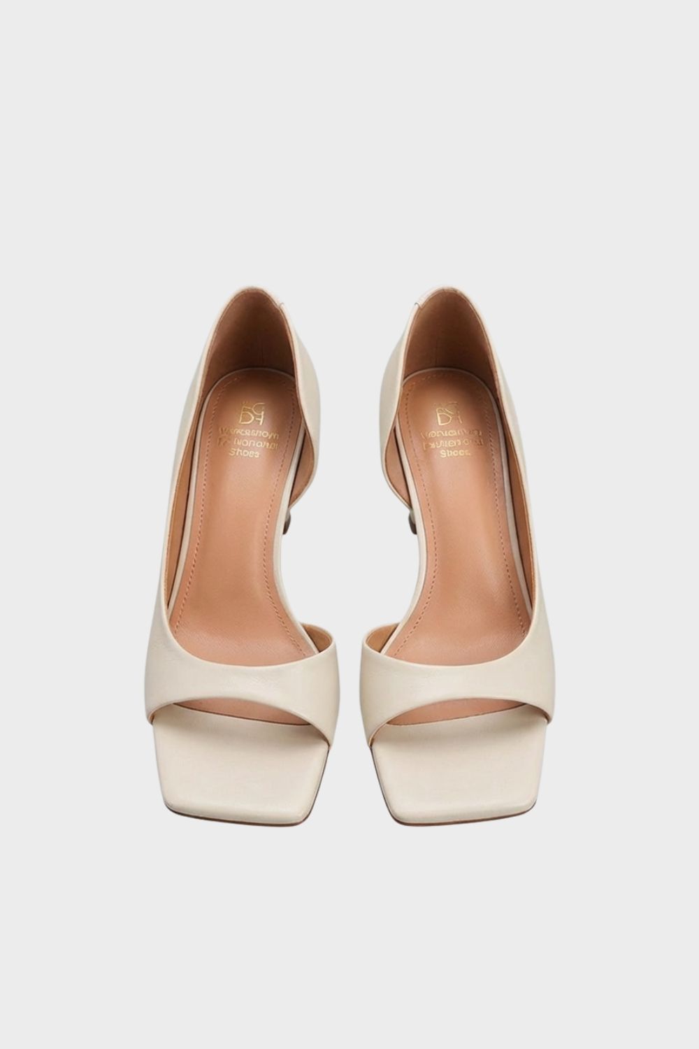 Damen Leder High Heels mit eckiger Spitze