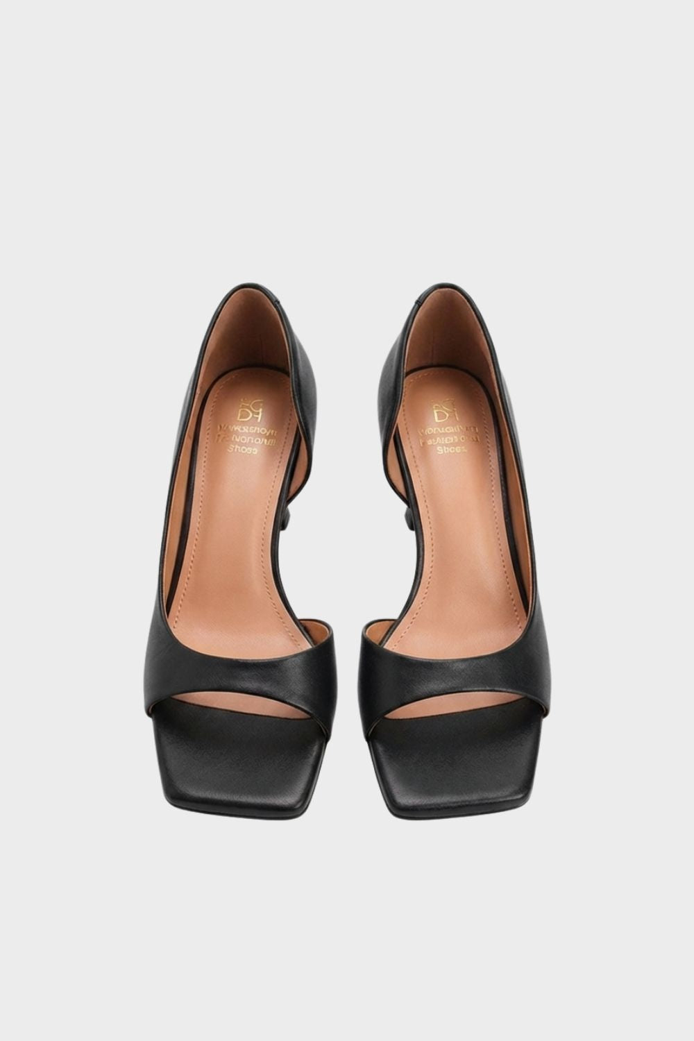 Damen Leder High Heels mit eckiger Spitze