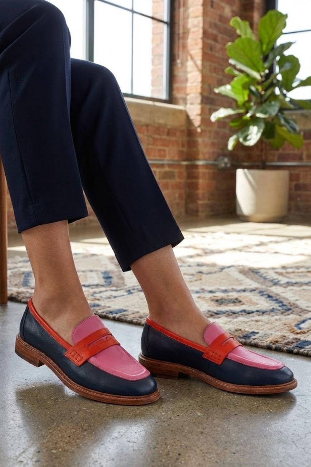 Damen Loafer mit Runder Spitze | Flach