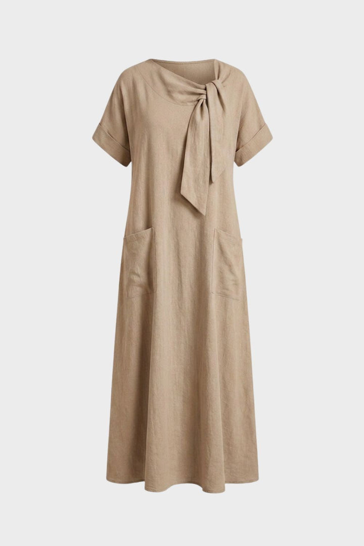 Damen Loose Maxikleid | Rundhals – Lifestyle-Look
