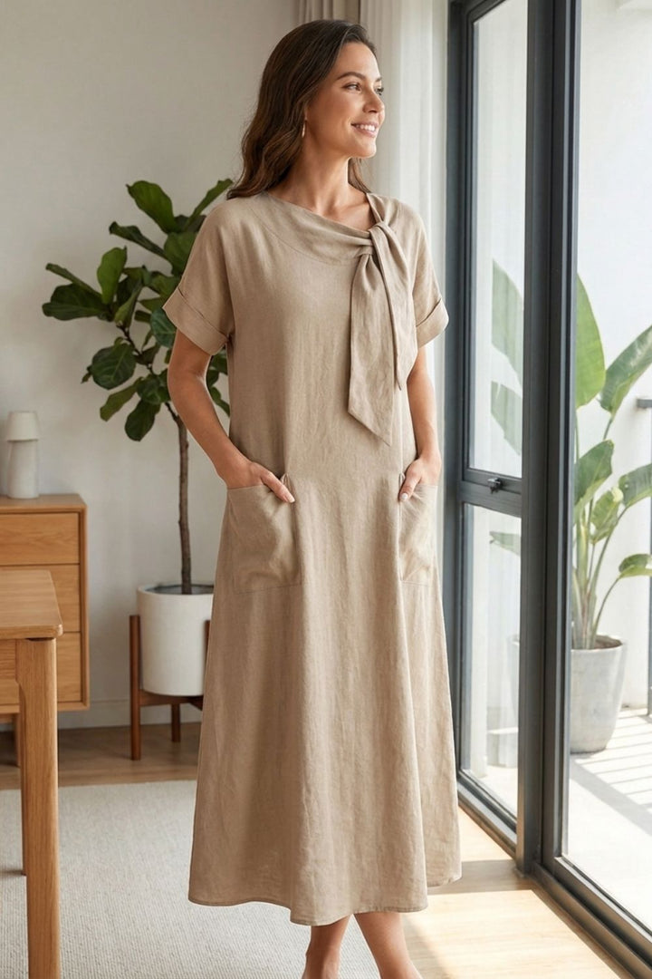 Damen Loose Maxikleid | Rundhals – Größentabelle