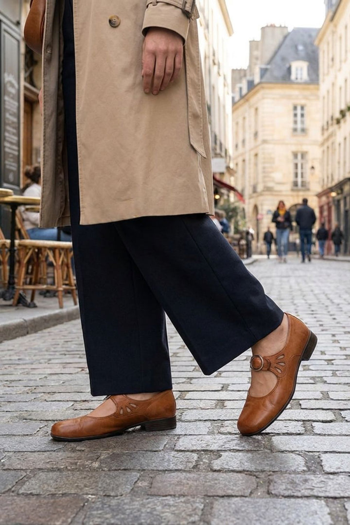 Damen Pantoletten Leder | Vintage