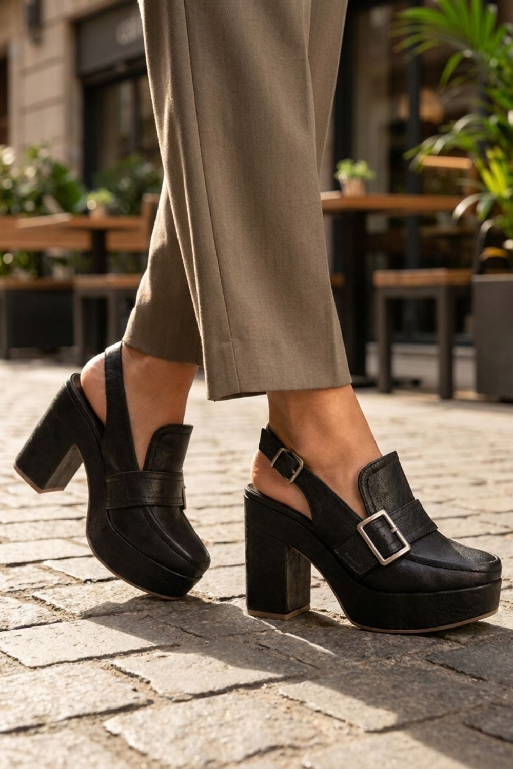 Damen Plateau Pumps | Slingback