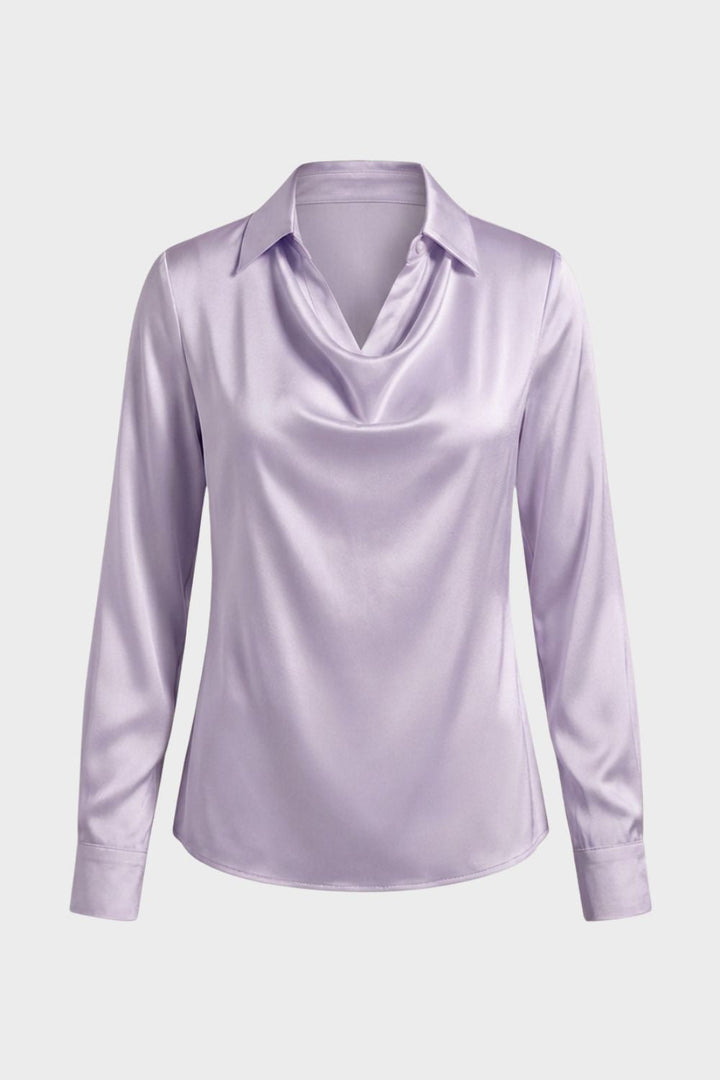Damen Satin Bluse – Wasserfall – Styling-Inspiration