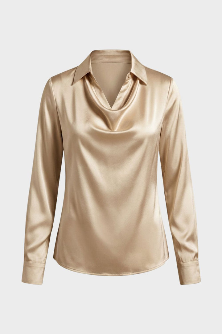 Damen Satin Bluse – Wasserfall – Farb-Übersicht
