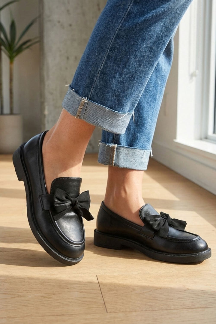 Damen Slip On Loafer | Schleifenverzierung