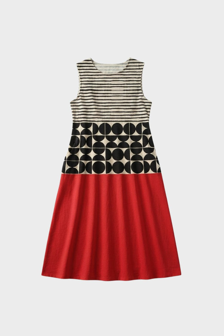 Damen Sommer Midi Kleid | Plissee