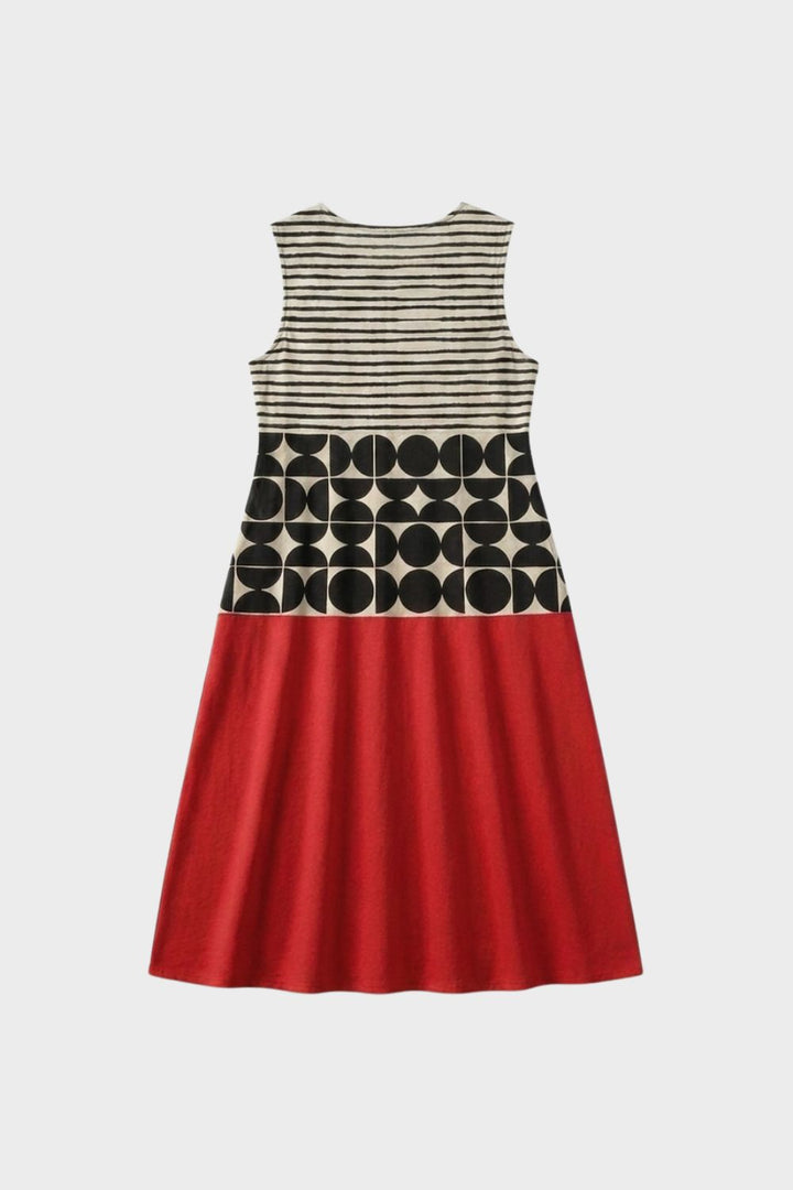 Damen Sommer Midi Kleid | Plissee