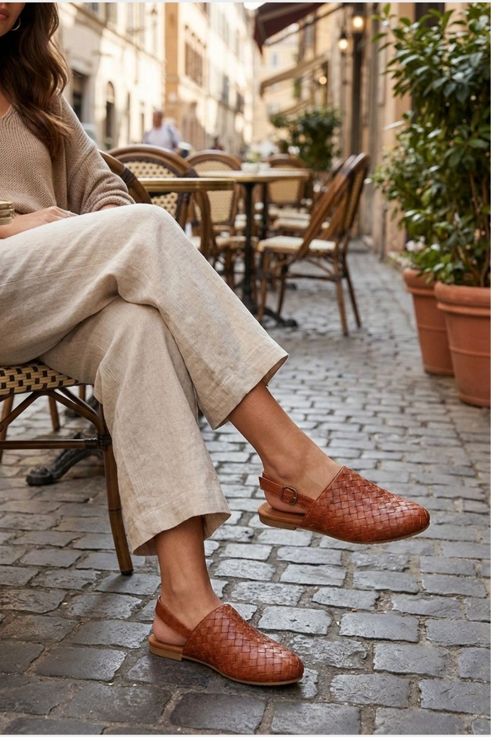 Damen Spitze Mules | Geflochten