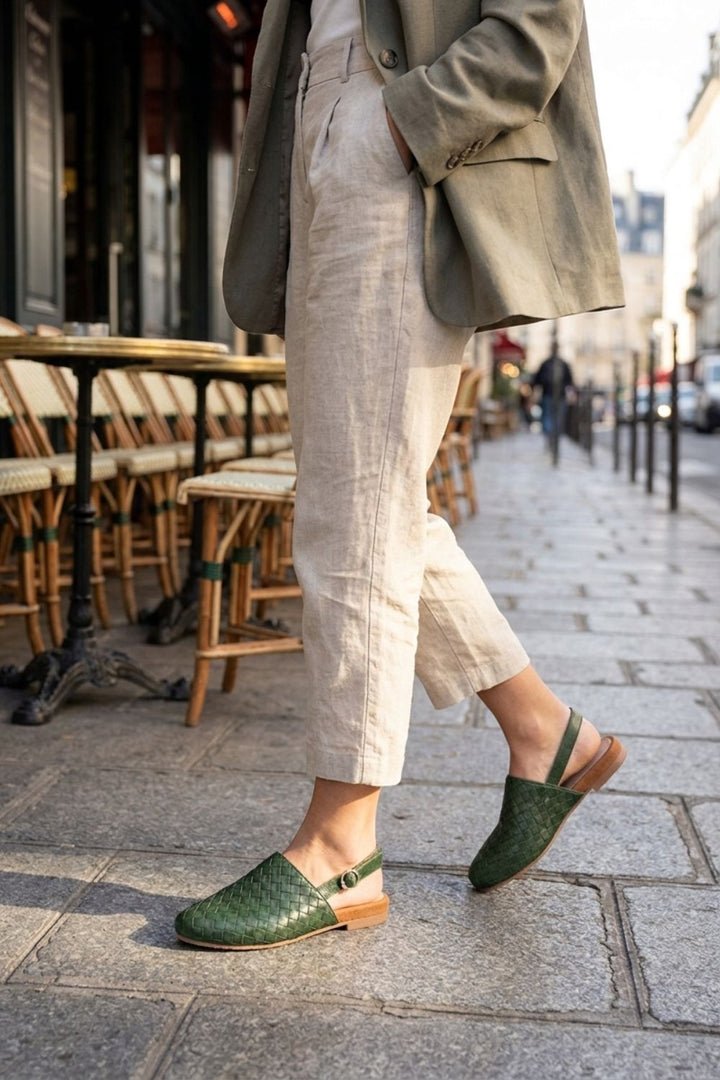 Damen Spitze Mules | Geflochten