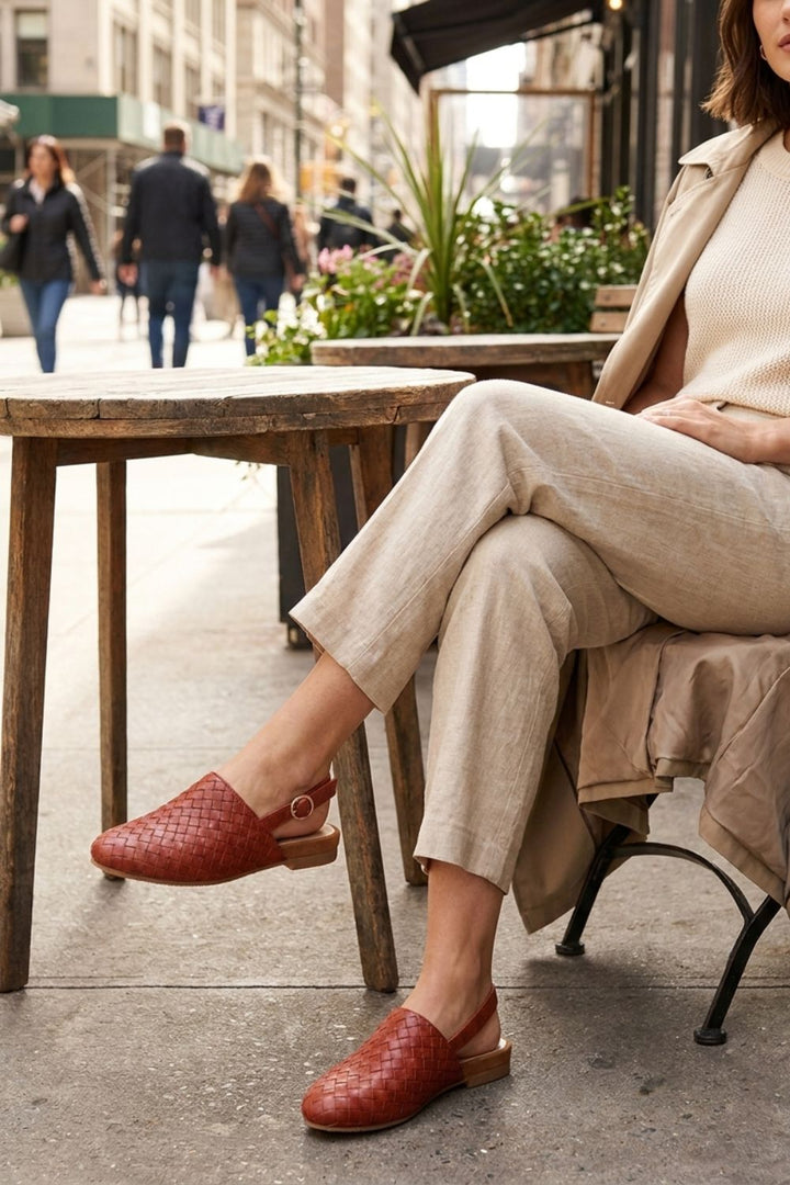 Damen Spitze Mules | Geflochten