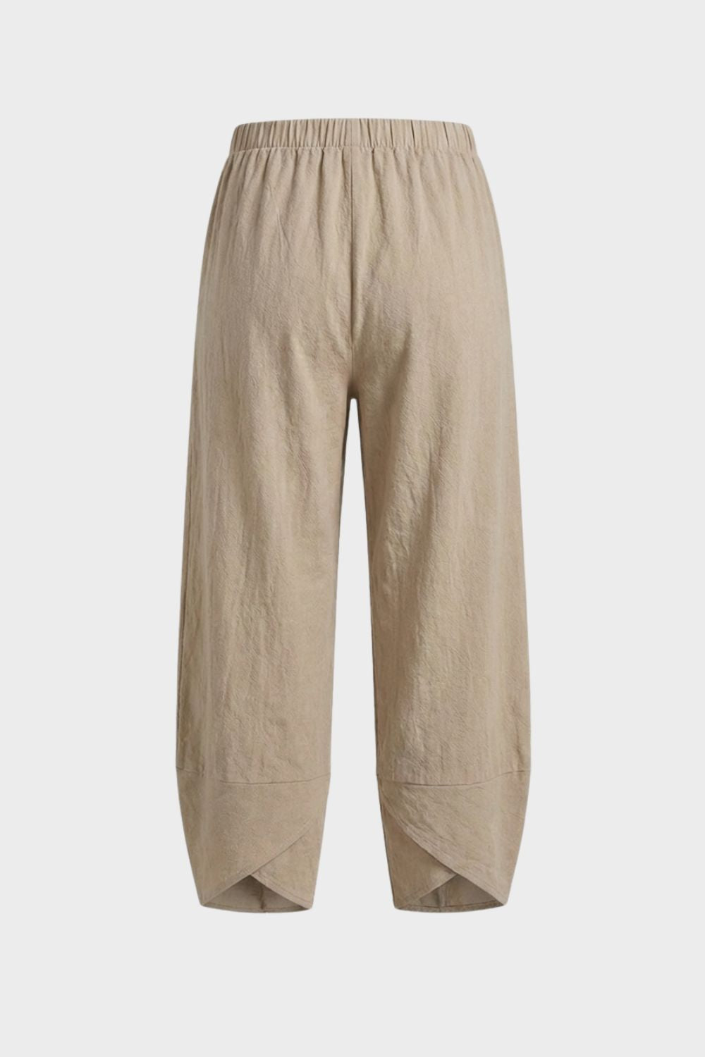 Damen Stoffhose mit Gummibund und weitem Bein