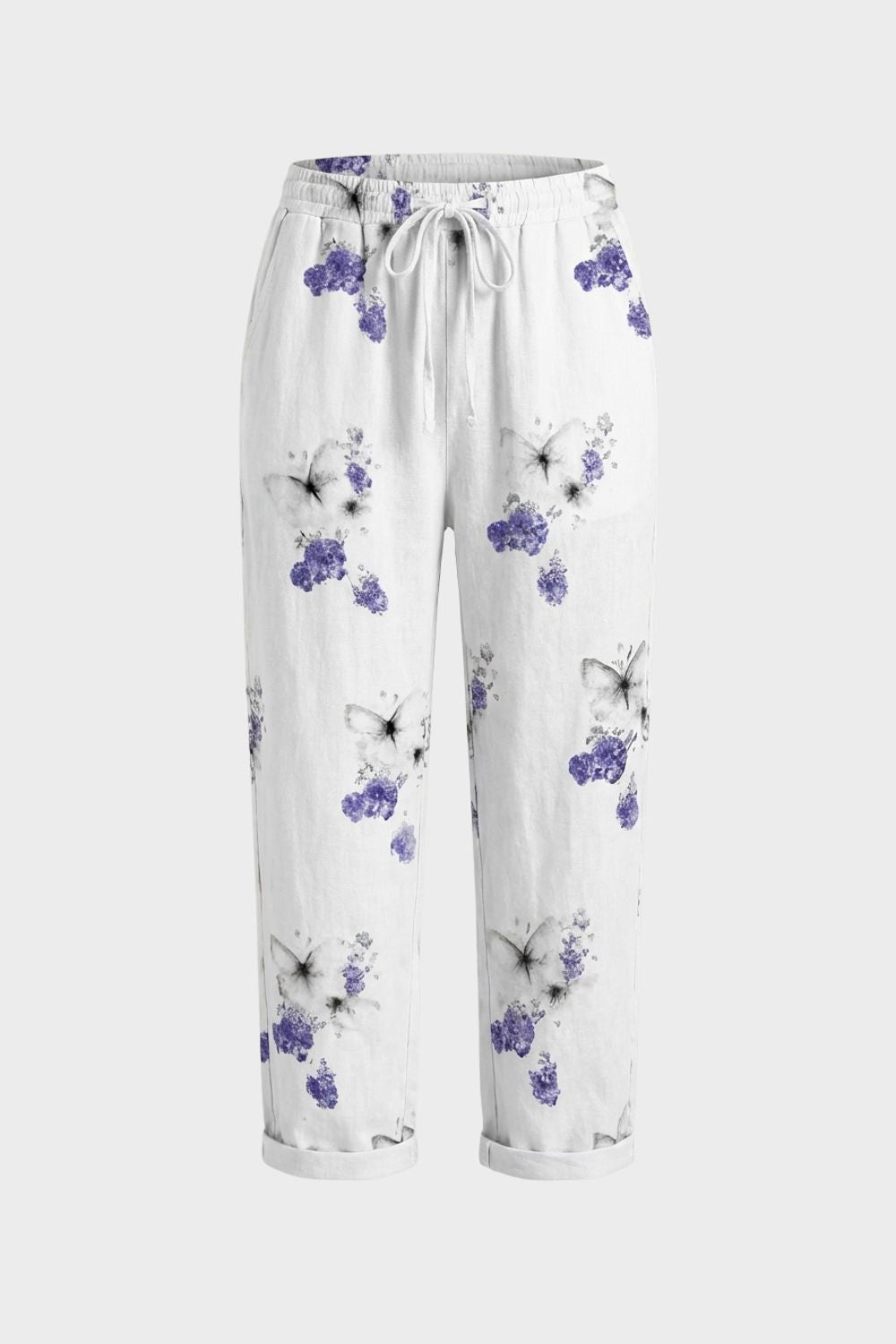 Damen Streifen Hose – Sommer – Rückansicht