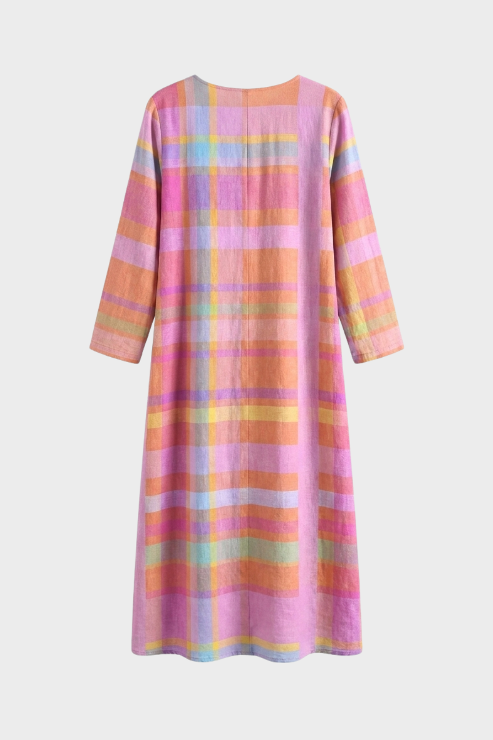 Damen Streifen Maxikleid – Pastell – Profil-Ansicht