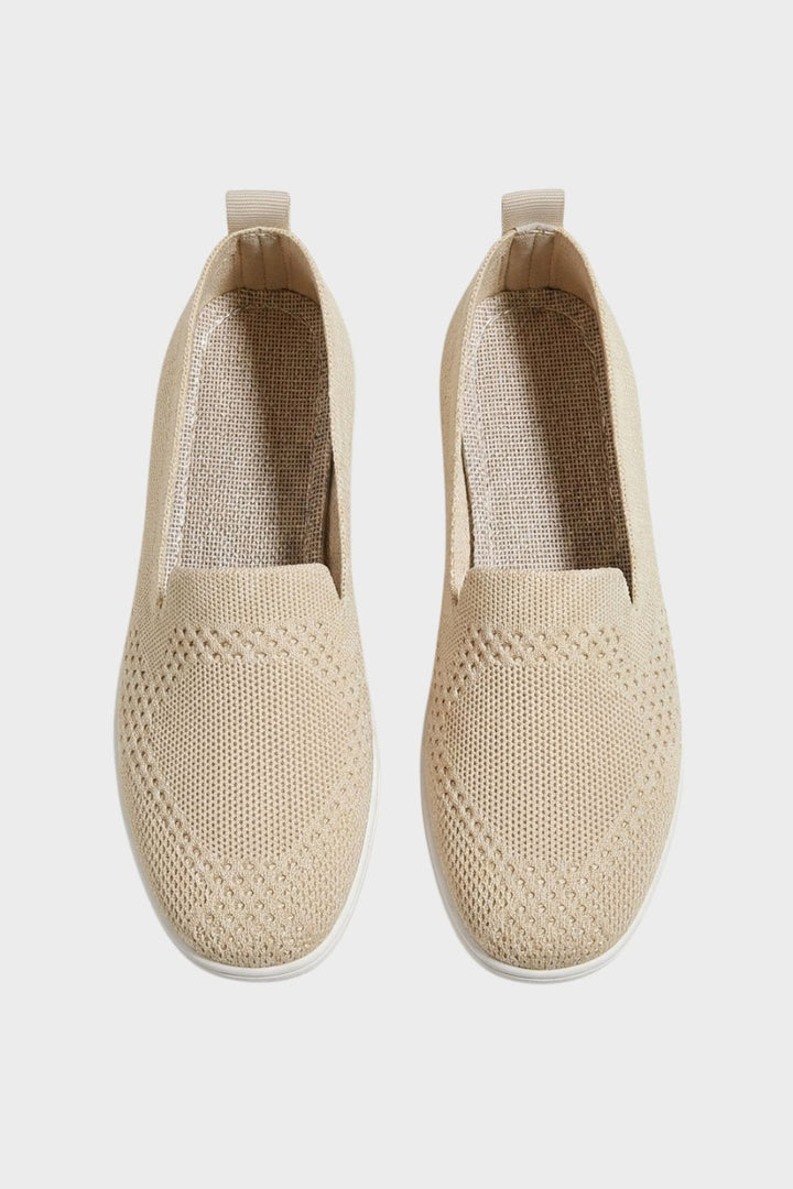 Damen Strick Loafer | Slip-On Flach