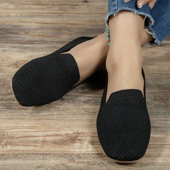 Damen Strick Loafer – Profil mit spitzer Vorderpartie