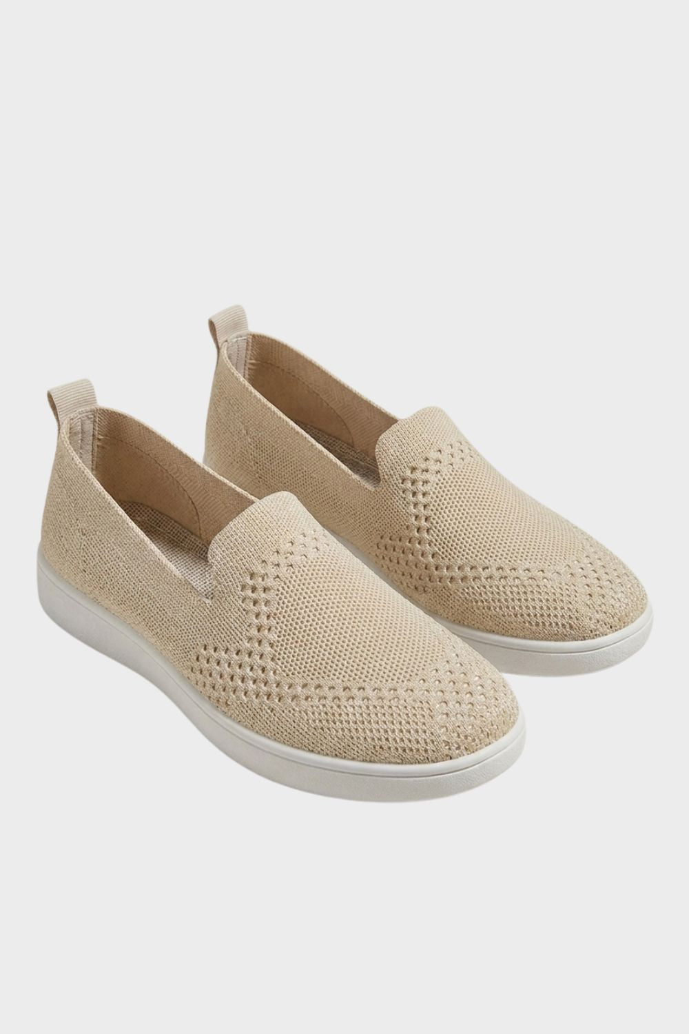 Damen Strick Loafer | Slip-On Flach