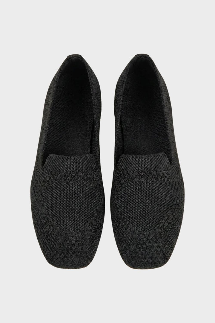 Damen Strick Loafer | Slip-On Flach