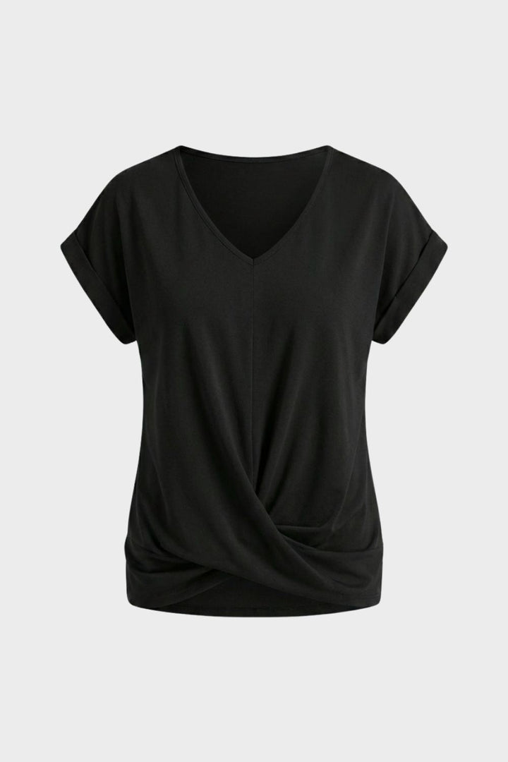 Damen T-Shirt mit V-Ausschnitt und Kurzarm