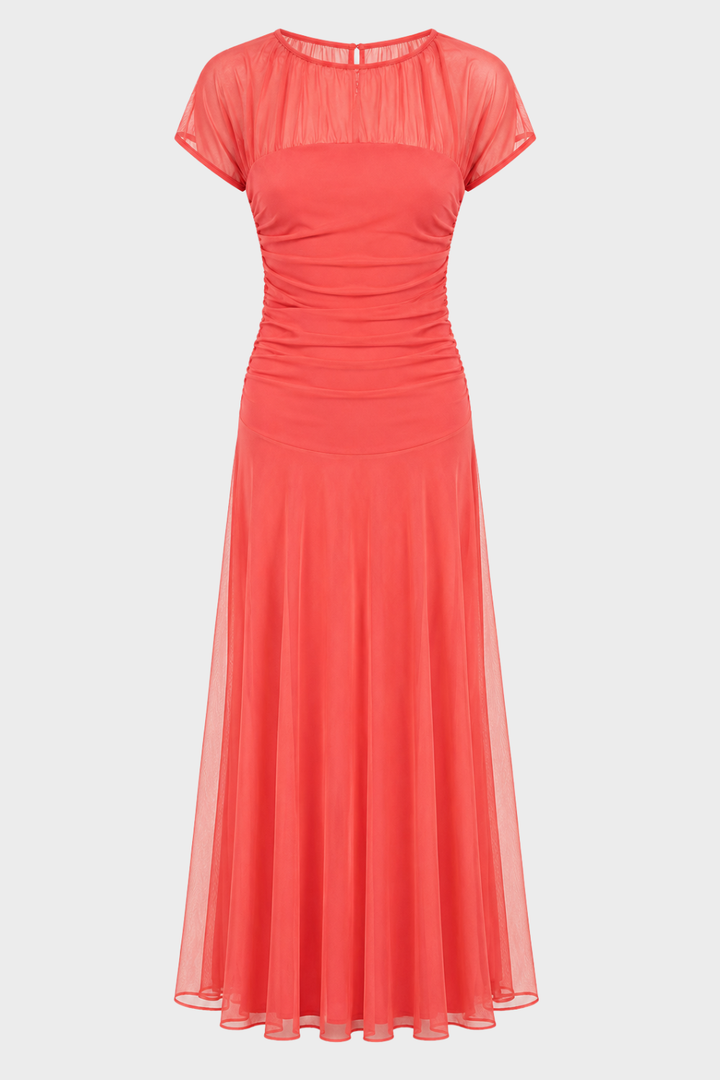Damen Tüll Maxikleid – Cocktail – Lifestyle-Look