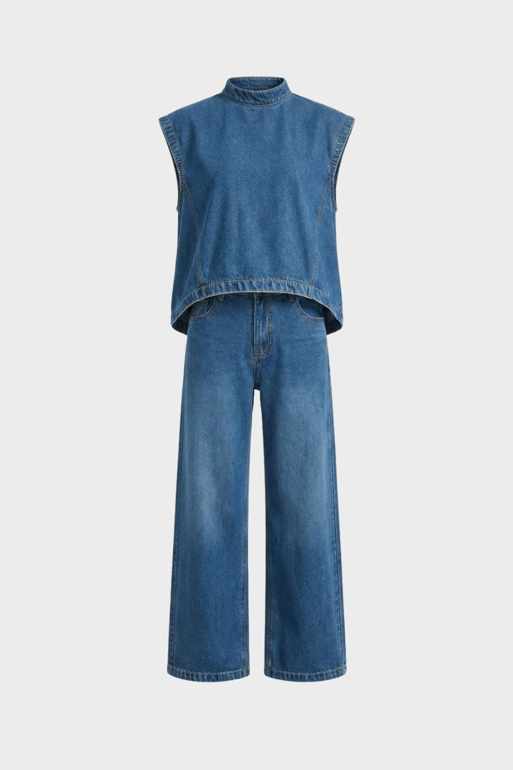 Damen Twin-Set | Top und Wide-Leg Hose – Hauptansicht