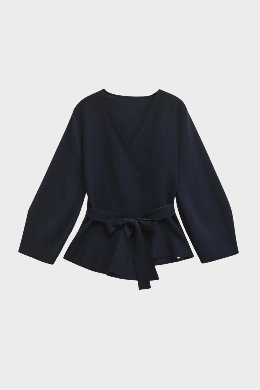 Damen Wickelbluse mit Gürtel und V-Ausschnitt