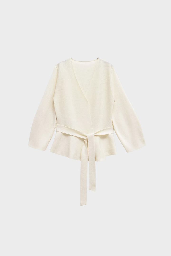 Damen Wickelbluse mit Gürtel und V-Ausschnitt