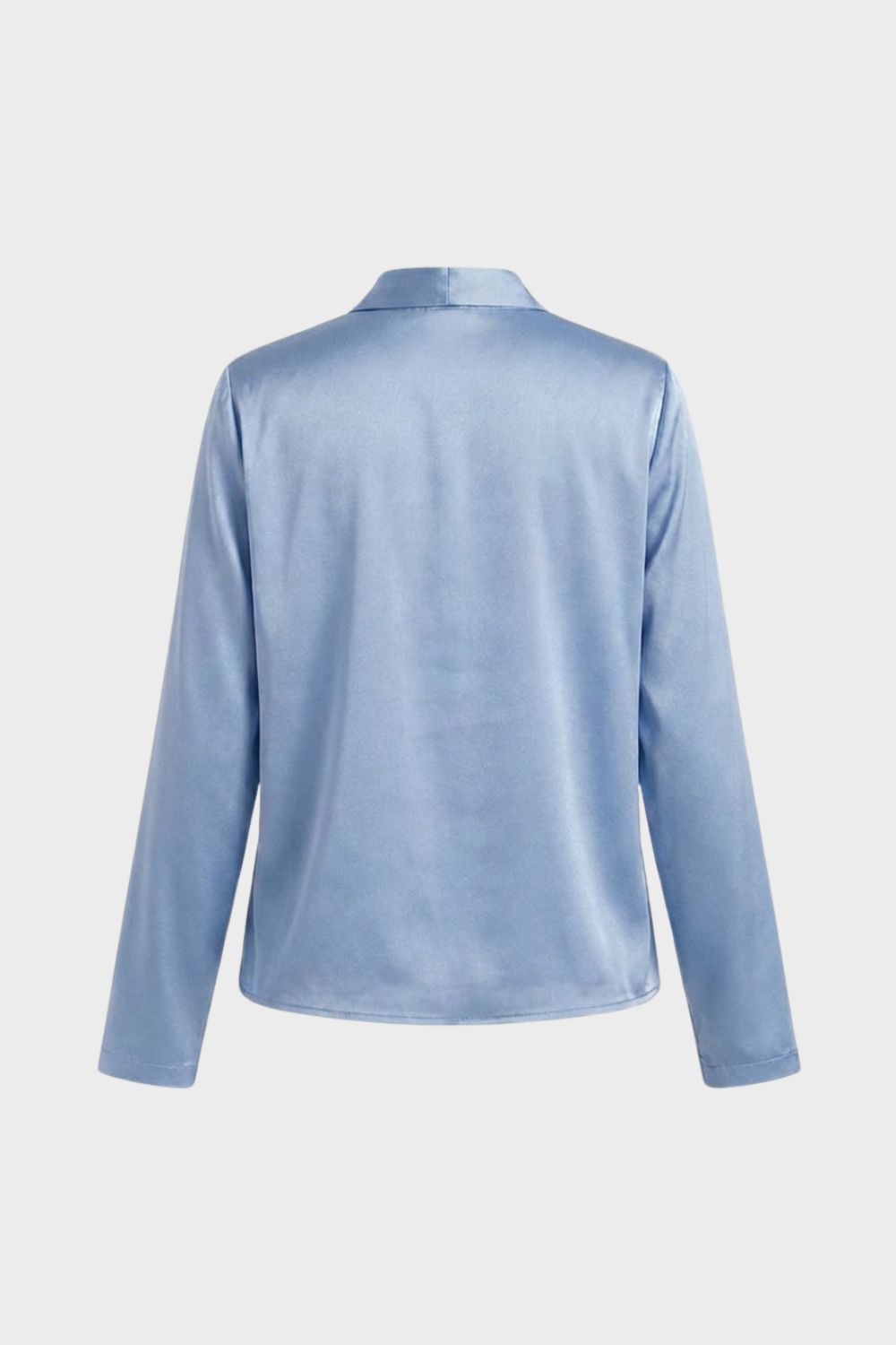 Damen Wickelbluse mit V-Ausschnitt und Langarm