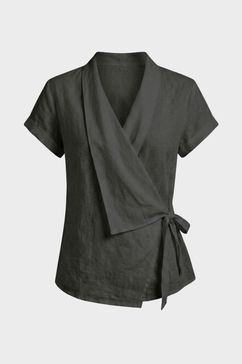 Damen Wickelbluse | V-Ausschnitt Kurzarm – Größentabelle