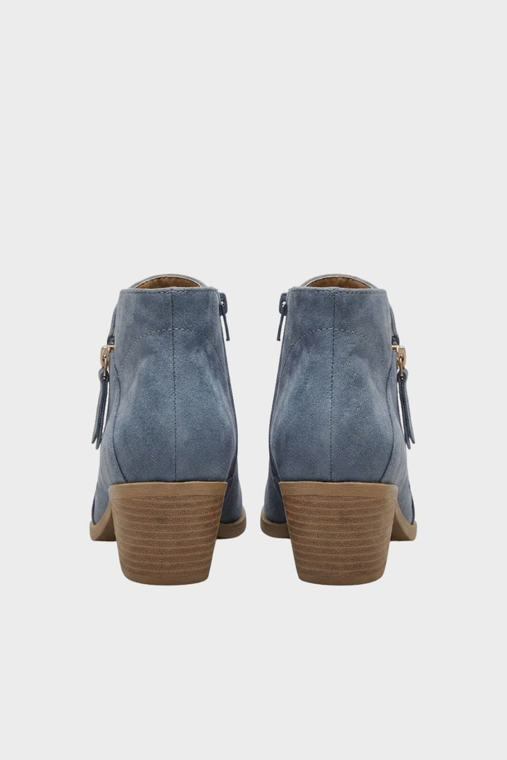 Damen Wildleder Stiefeletten | Blockabsatz