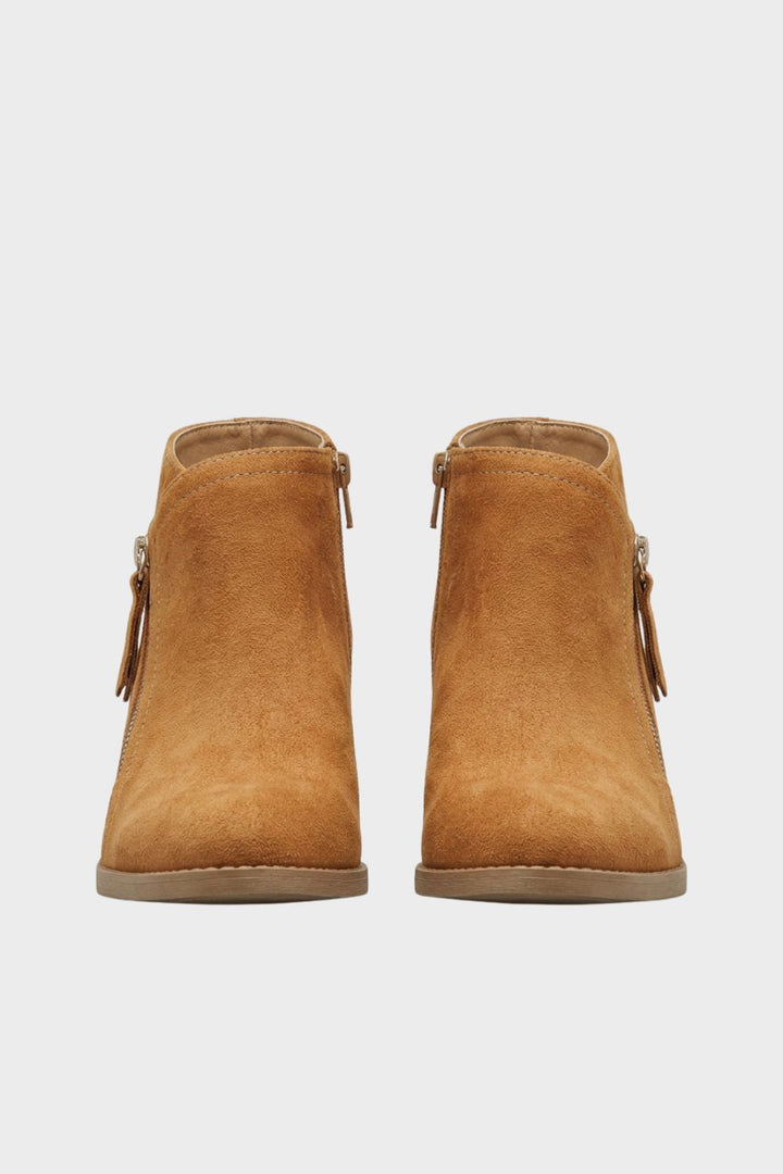 Damen Wildleder Stiefeletten | Blockabsatz