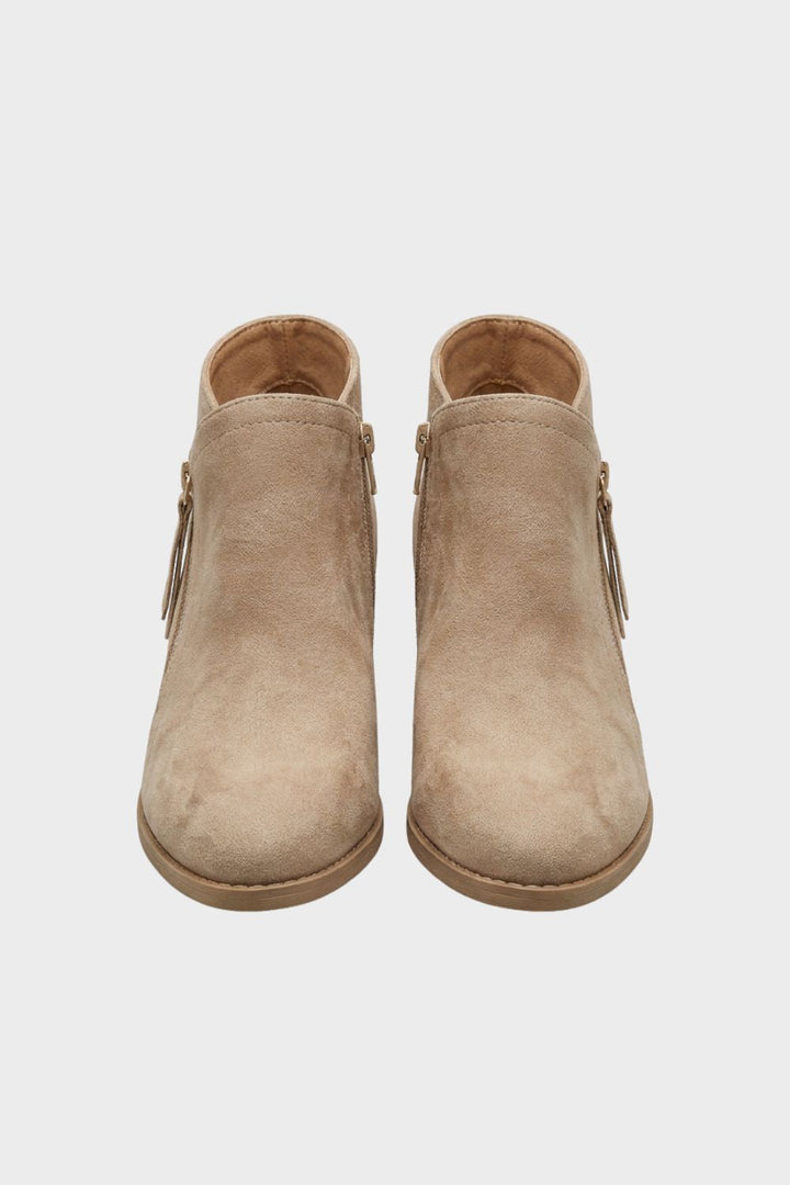Damen Wildleder Stiefeletten | Blockabsatz