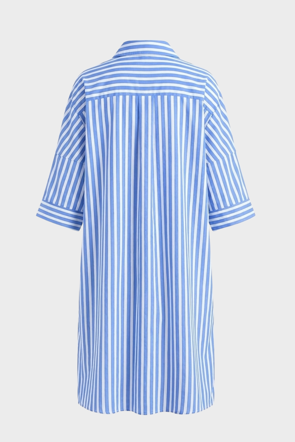 Hemdblusenkleid Damen gestreift mit Knopfleiste