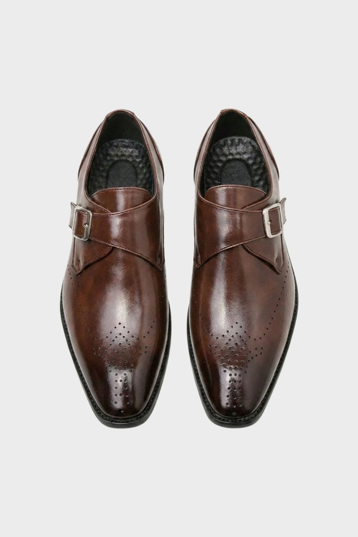 Herren-Anzugschuhe mit Monk-Strap-Verschluss, flaches Profil | Monk-Strap