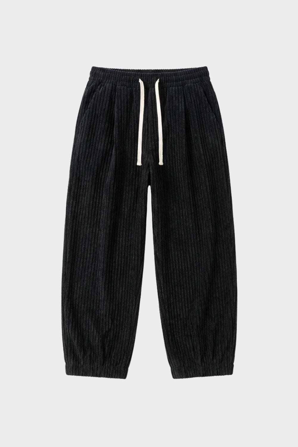 Herren Cordhose mit Gummibund und weitem Bein