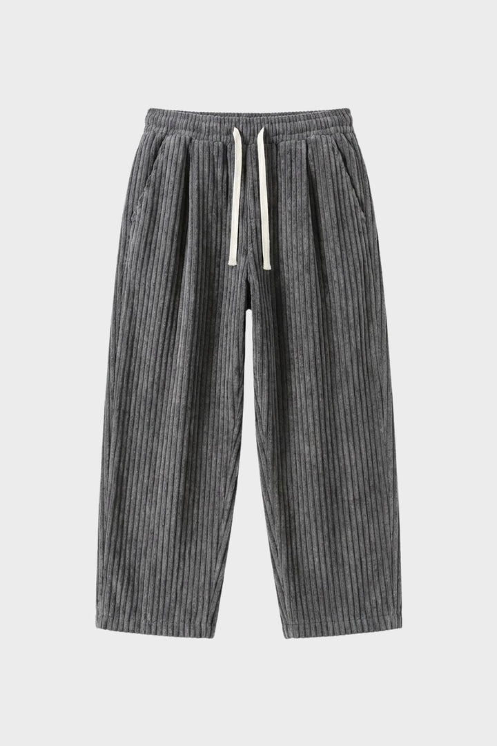 Herren Cordhose mit Gummibund und weitem Bein