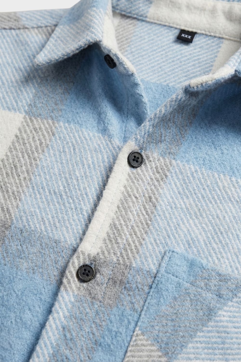 Herren Karohemd Langarm – Flanell – Profil-Ansicht